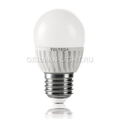 Лампа светодиодная Voltega шар белый E27 6,5W 4000K VG1-G2E27cold6W-C (4696) 5724