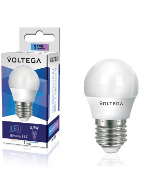 Лампа Voltega Шар Е27 4000К 5.4W VG4-G2E27cold5W (5750)
